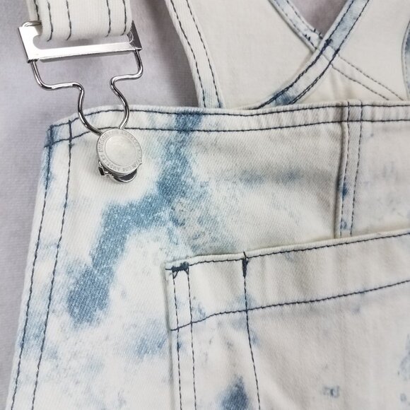 HUDSON Jeans Size S Cloud Marble Sloane Overalls Shorts Shortalls - Picture 4 of 13